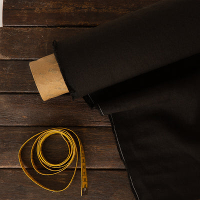 Linen fabric by the yard black