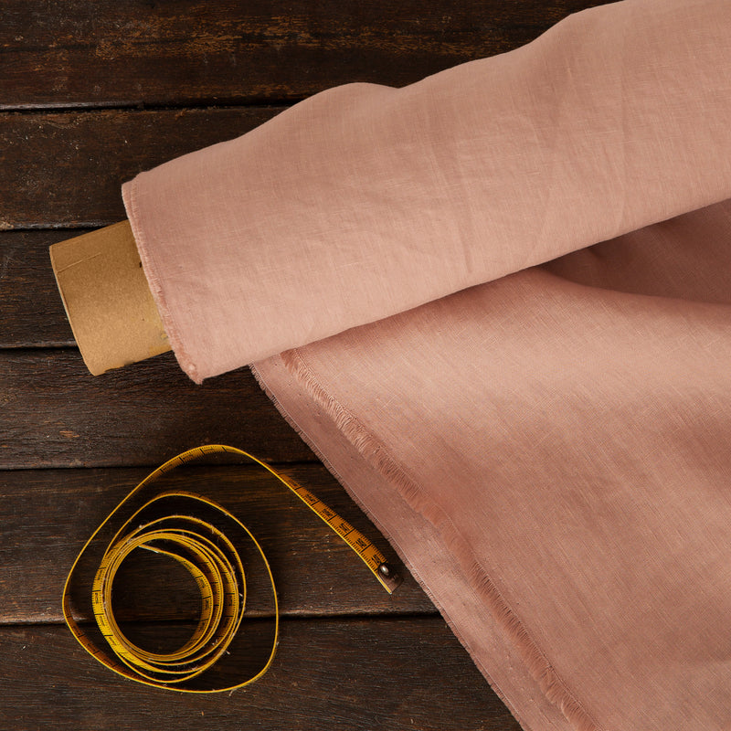 Linen fabric by the yard nude