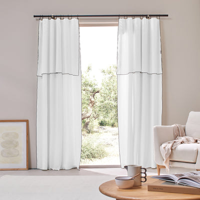 custom made Bourdon Edge Linen Curtains