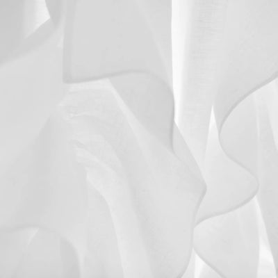 Custom ruffles on Linen curtain white