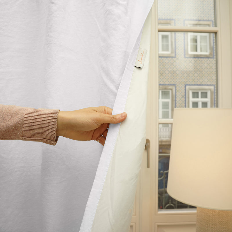 Custom made linen blackout curtain