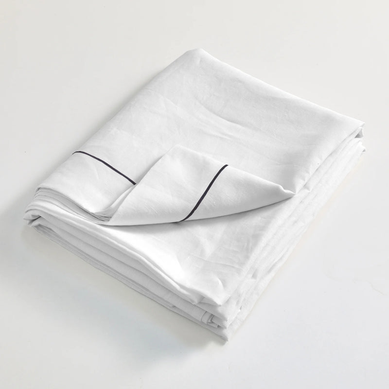 Bourdon linen flat sheet folded optical white