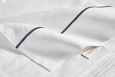 Bourdon linen flat sheet optical white