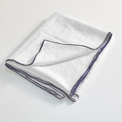 Bourdon Edge Flat Sheets Folded White