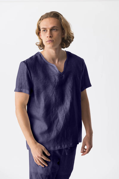 Men’s Short Sleeves Tunic night blue