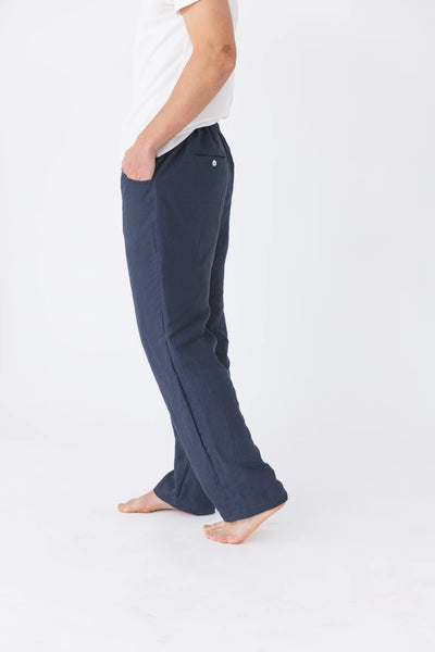 Men's Trousers with drawstring night blue