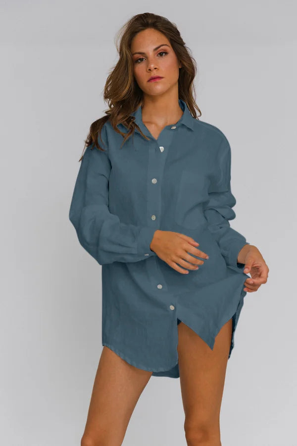 Casual Boyfriend shirt "Eva" french blue