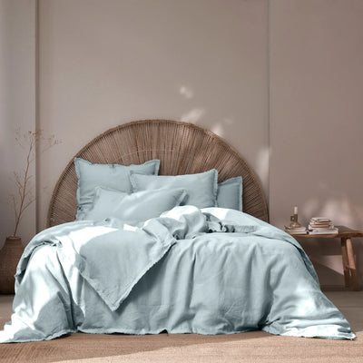 Frayed edges Duvet Cover icy blue