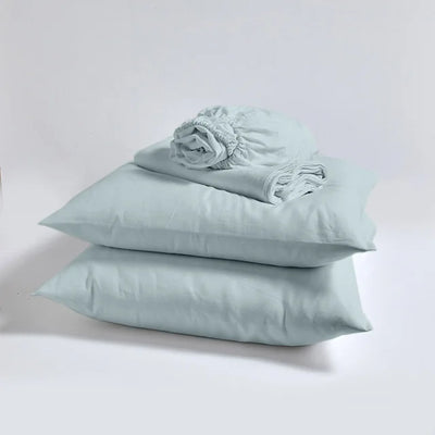 Bed Linen Sheets Set Icy Blue