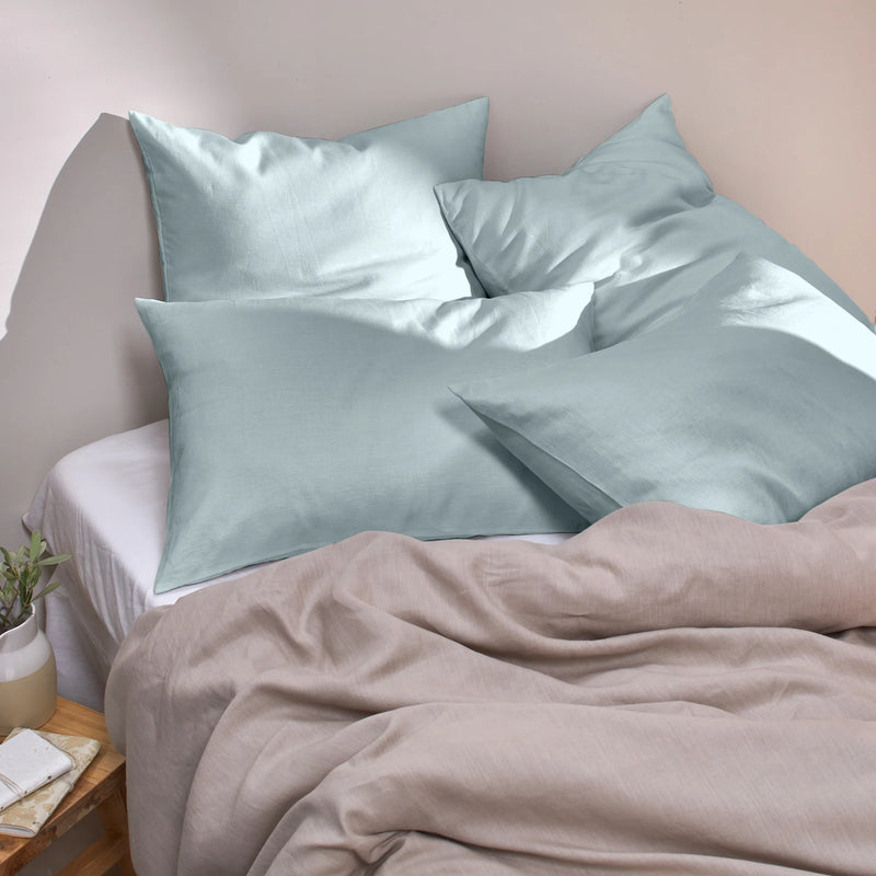 Housewife Linen Pillowcases light blue