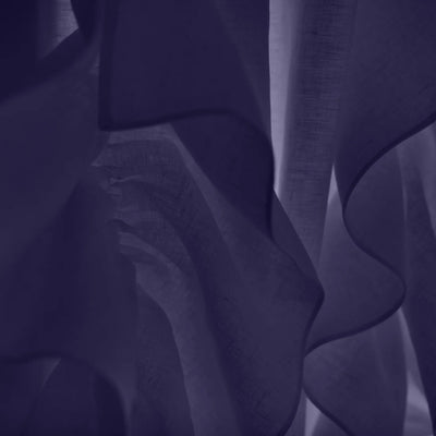 Ruffles on Linen curtain night blue
