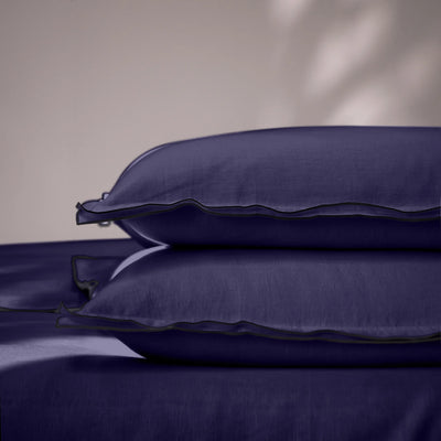 Bourdon Edge night blue set of Pillowcases 