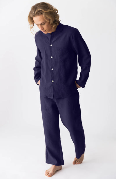 Pyjama en lin homme “Ronaldo” night blue