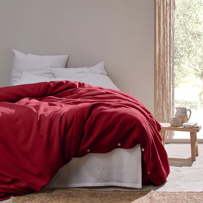 Linen Duvet Cover burgundy