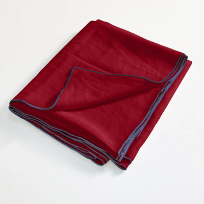 Bourdon Edge Flat Sheets Folded Burgundy