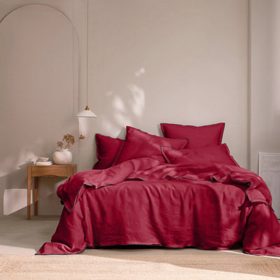 Bourdon Edge Duvet Cover burgundy