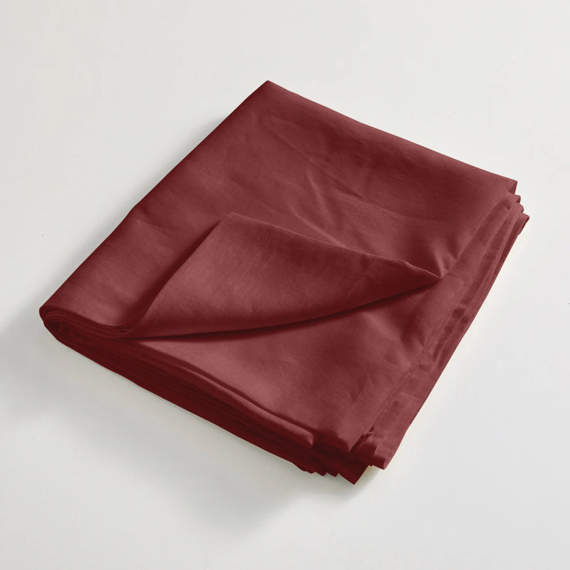 Linen Top Sheet Brick red