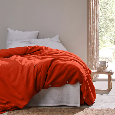 Linen Duvet Cover black