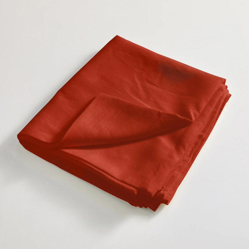 Linen Top Sheet Coral