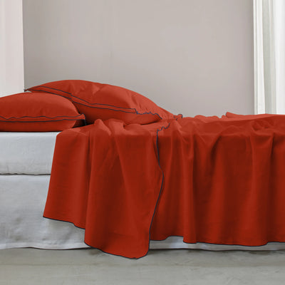 Bourdon Edge Flat Sheets Coral