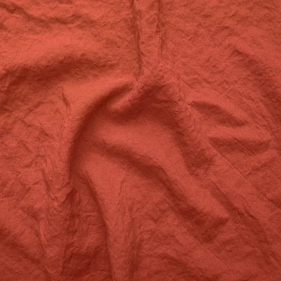 Coral linen fabric by the yard