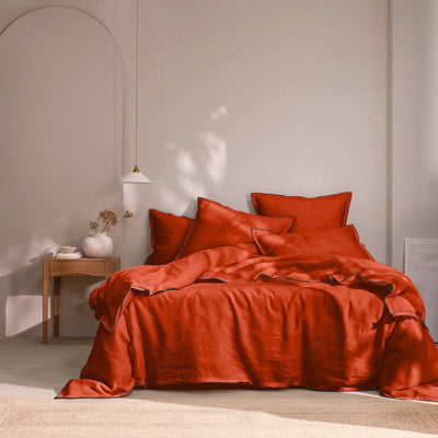 Bourdon Edge Duvet Cover coral