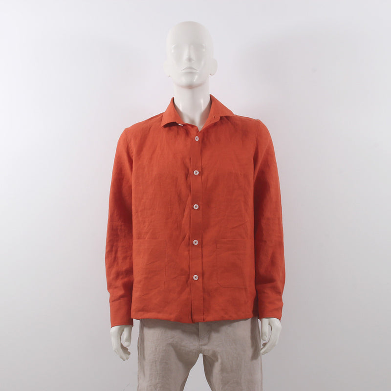 Shirt jacket in soft linen "Cristiano" 