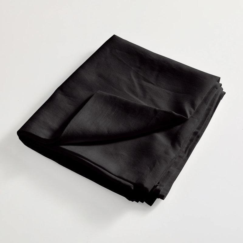 Linen Top Sheet Black