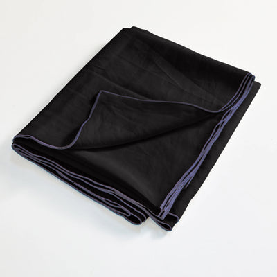 Bourdon Edge Flat Sheets Folded Black