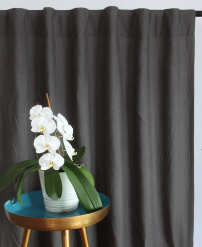 Blackout Linen Curtain #colour_lead-grey