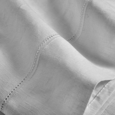 Linen hemstitch top sheet Light grey