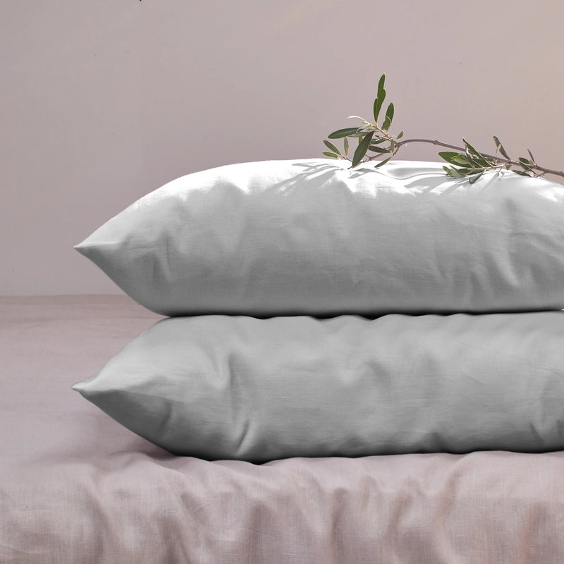 Housewife Linen Pillowcases stone grey