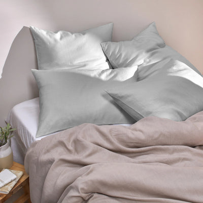 Housewife Linen Pillowcases light grey