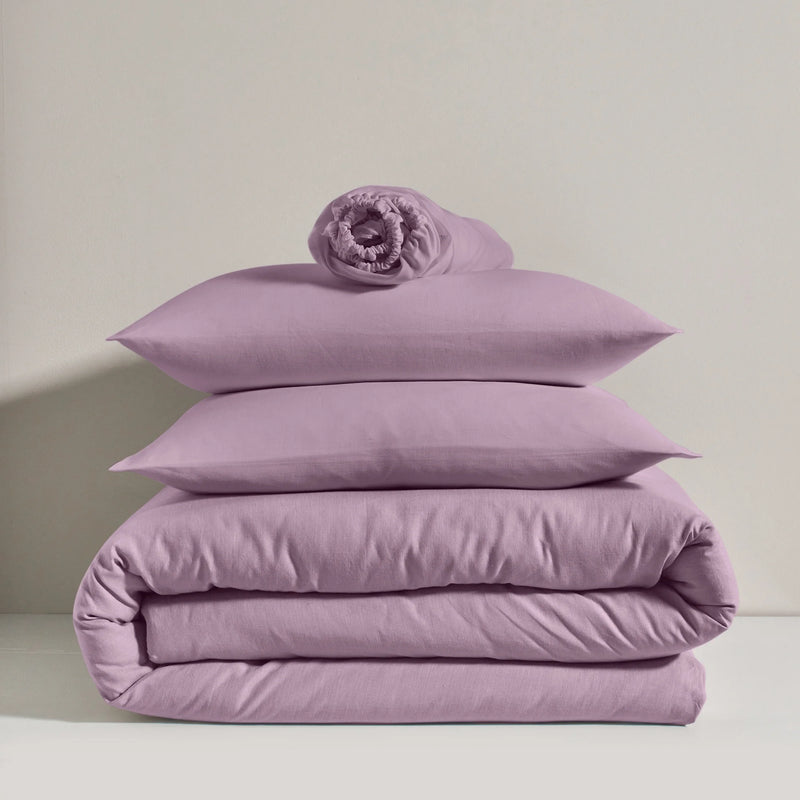 Linen bedding set lilac