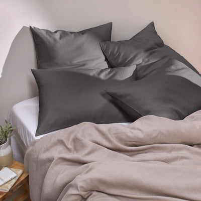 Housewife Linen Pillowcases dark grey