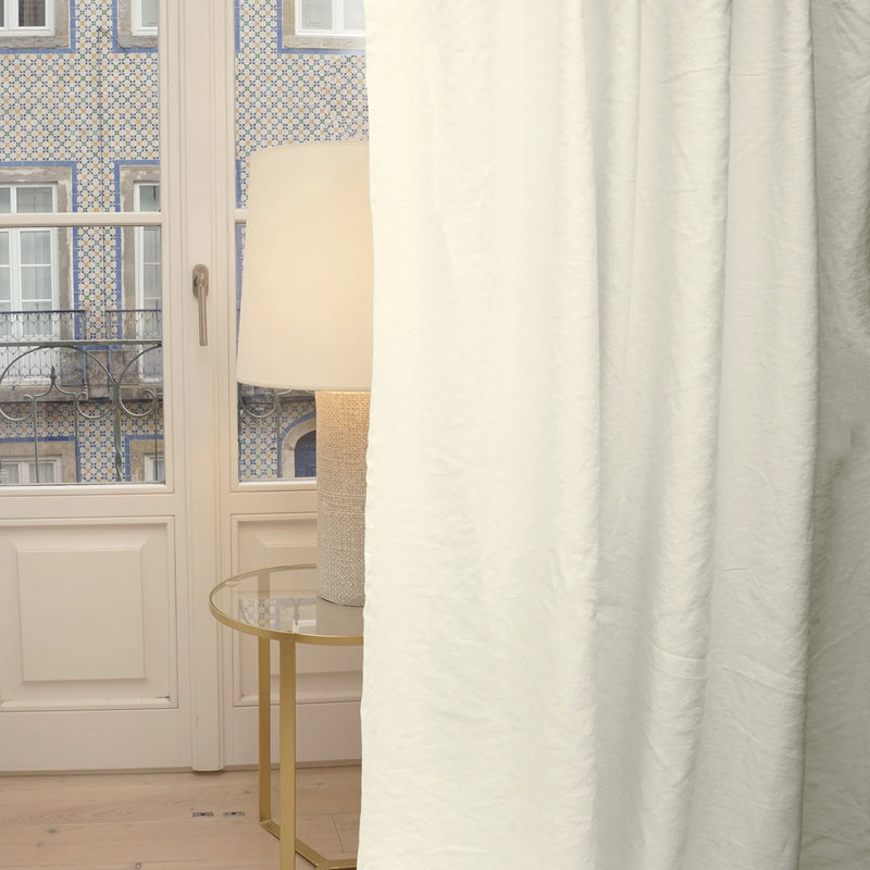 ivory Pure Linen Blackout Curtain