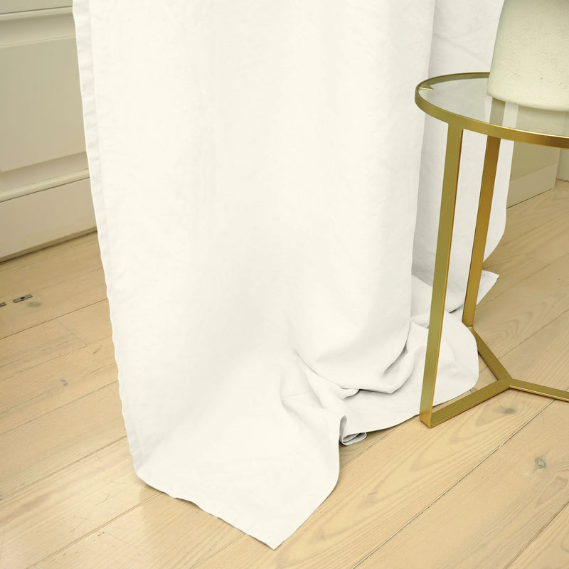 ivory lined linen curtain 