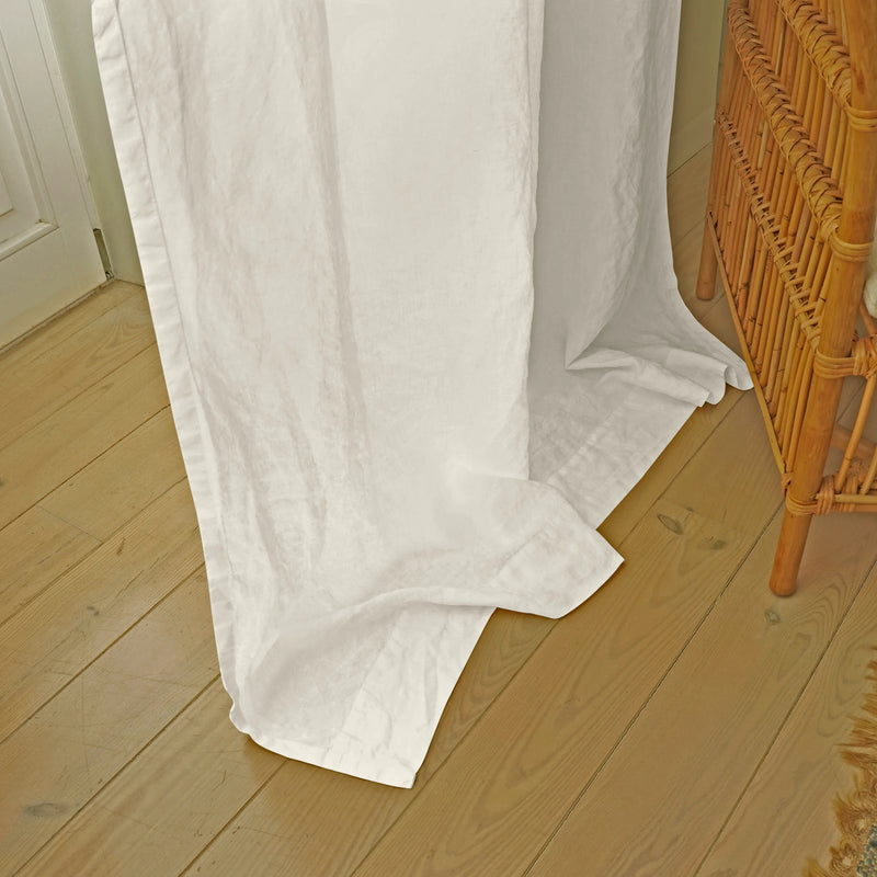 pure ivory linen drapery unlined