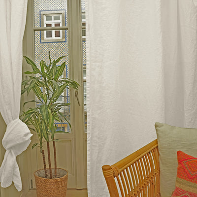 ivory Linen curtain without lining