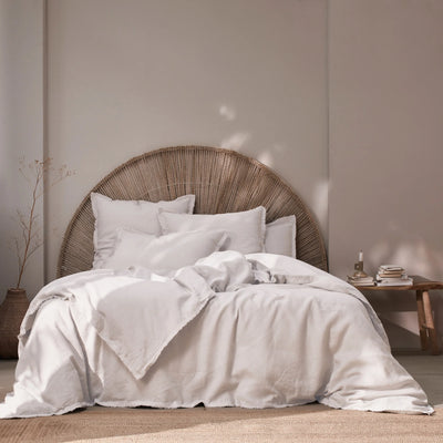 Frayed edges Duvet Cover Ivory