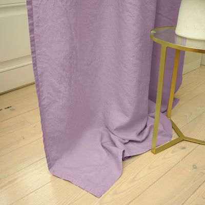 lilac lined linen curtain 