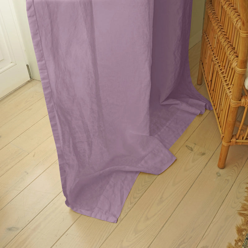 pure lilac linen drapery unlined