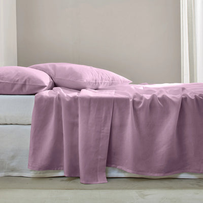 Linen Flat Sheet Lilac