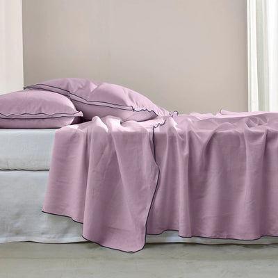 Bourdon Edge Flat Sheets Lilac