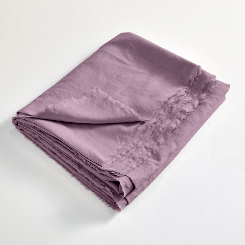 Frayed Border Folded Flat Sheet Lilac