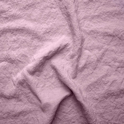 Lilac frayed linen duvet cover