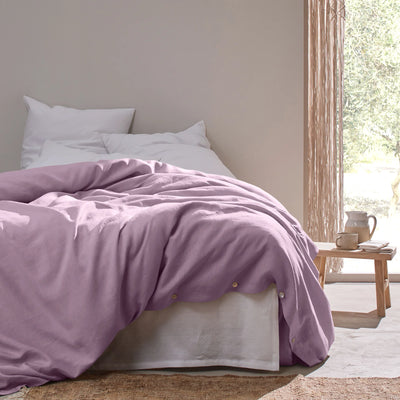 Linen Duvet Cover Lilac