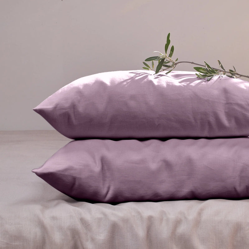 Housewife Linen Pillowcases lilac