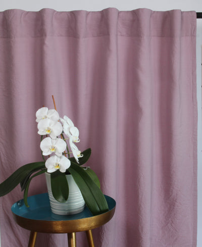 Custom size linen curtain drapery #colour_lilac