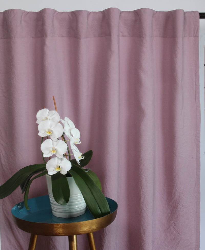Custom size linen curtain drapery 